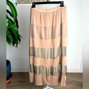 Woman Maxi Skirt Brown/Tan Alberto Makali size Small